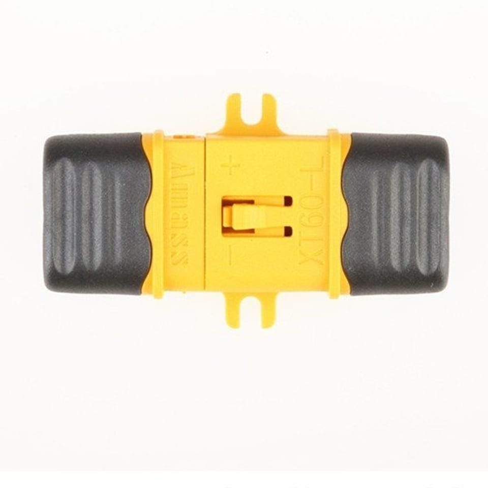 XT60-L Plugs with Guard and Shoe - XT60-L Connector - Complete High Current Connector - 1 Pair - AMASS