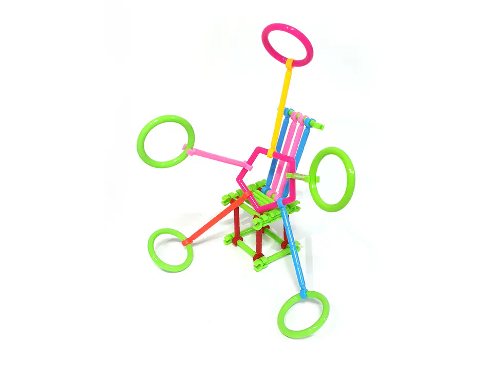 Straws, Construction Sticks, Educational Blocks 372 Elements 9041