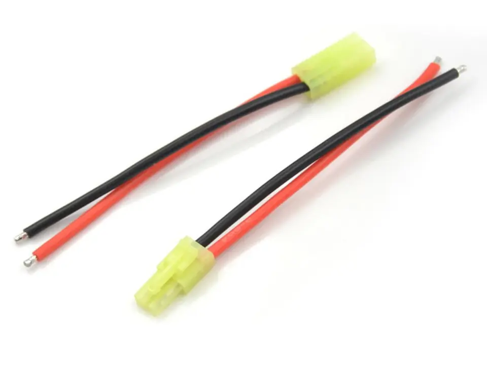 Mini Tamiya Socket with Cable - Female 100mm - (female) 16 AWG