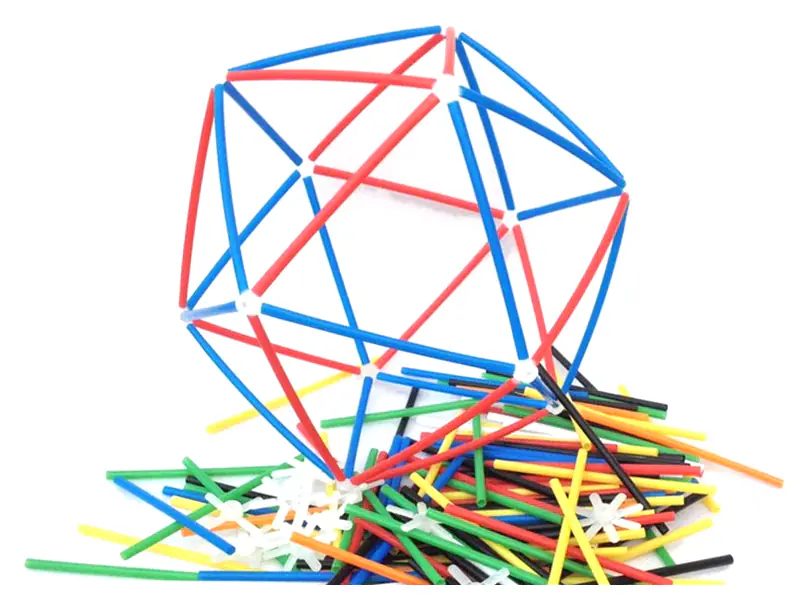 Construction Straws, Blocks, Sticks approx. 1200 Pieces of Trunks