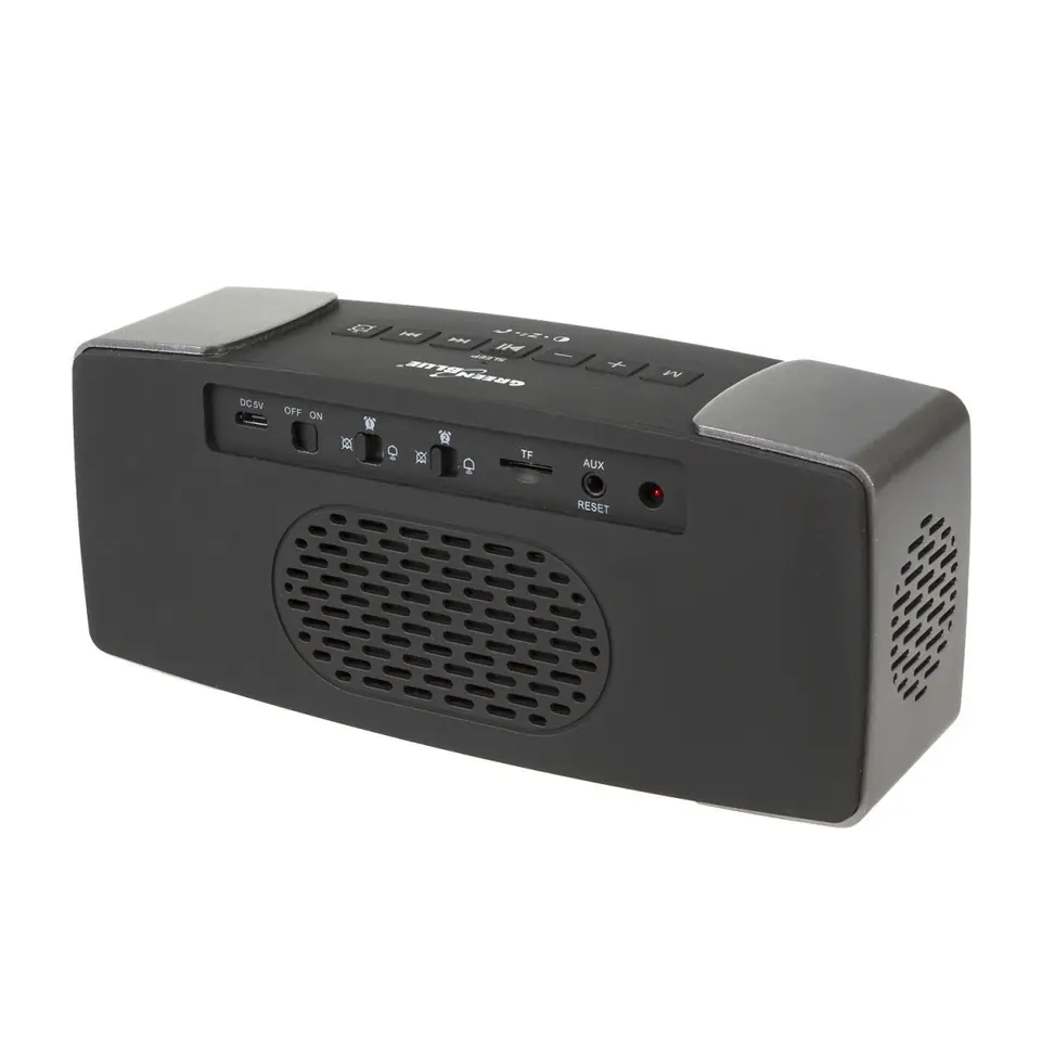 Radiobudzik Bluetooth FM, aux-in, 6W, temperatura, alarm, zegar