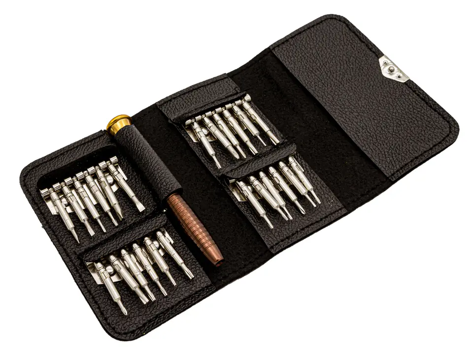 Set of precision screwdrivers, screwdrivers - 25in1 tips in a case