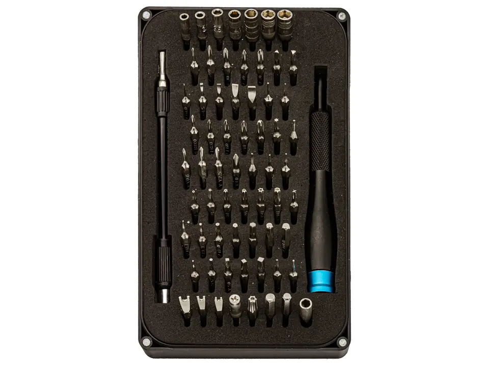 Precision Tool Set, Screwdrivers, Handle + 64 Bits