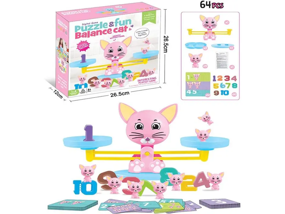 Game Learning to Count - Balance Weighing Pan Cat - Frog Balance