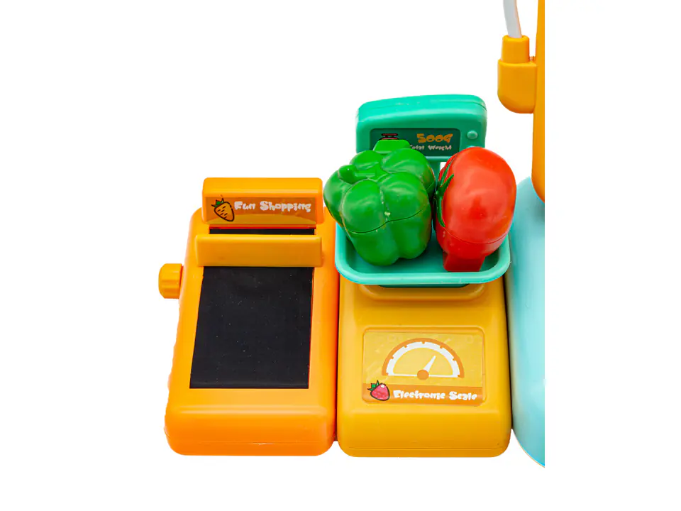 Educational shop cash register - microphone, scale, reader, accessories