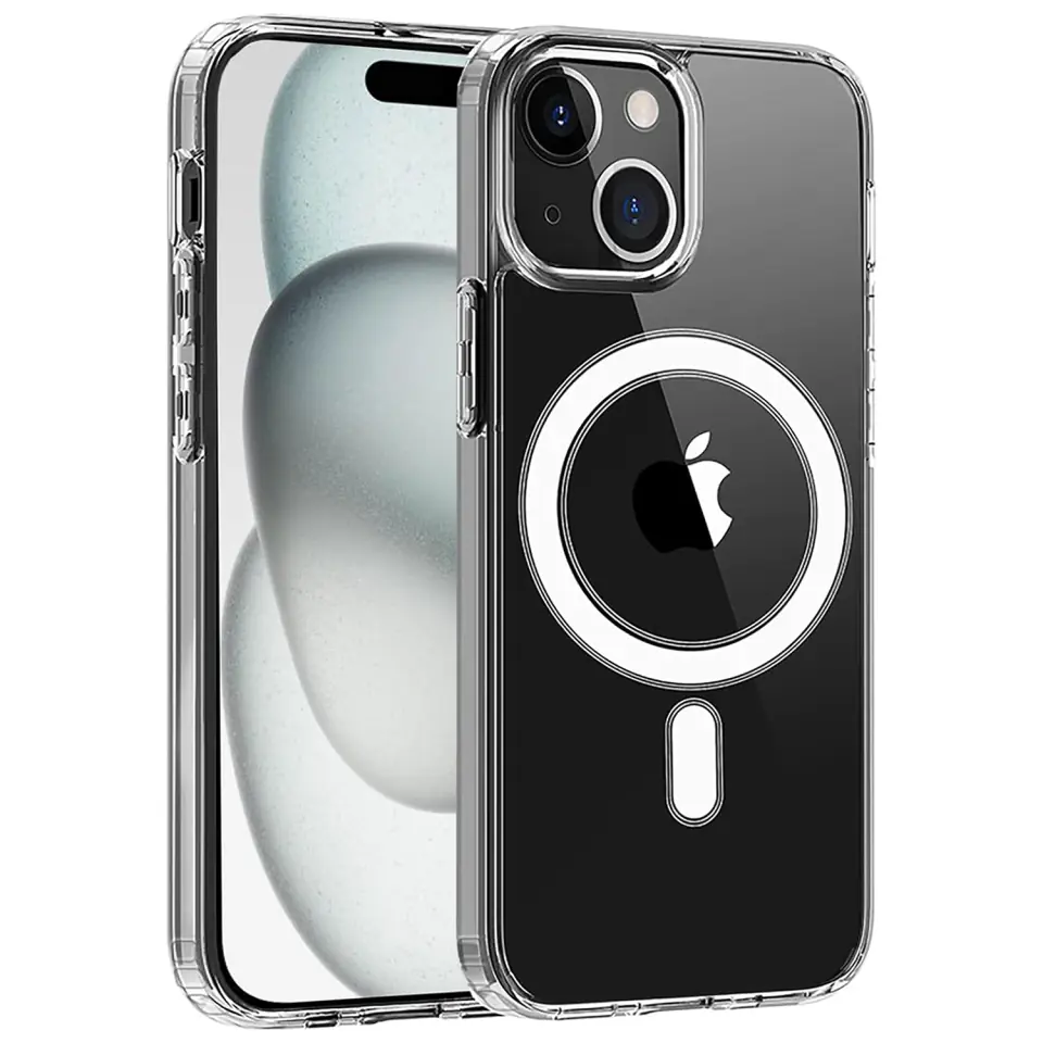 Etui do iPhone 15 MagSafe obudowa Hybrid Case Cover Shock Clear Alogy Przezroczyste