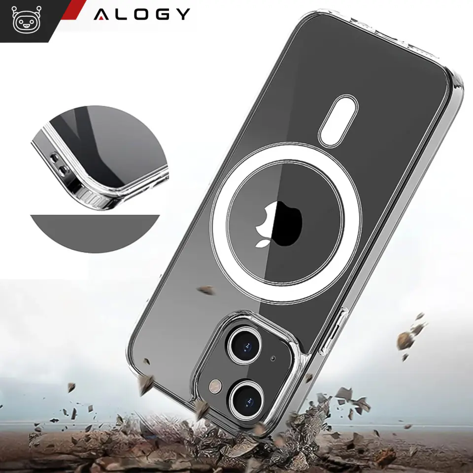 Etui do iPhone 15 Plus MagSafe obudowa Hybrid Case Cover Shock Clear Alogy Przezroczyste