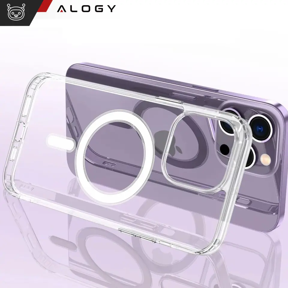 Etui do iPhone 15 Pro MagSafe obudowa Hybrid Case Cover Shock Clear Alogy Przezroczyste