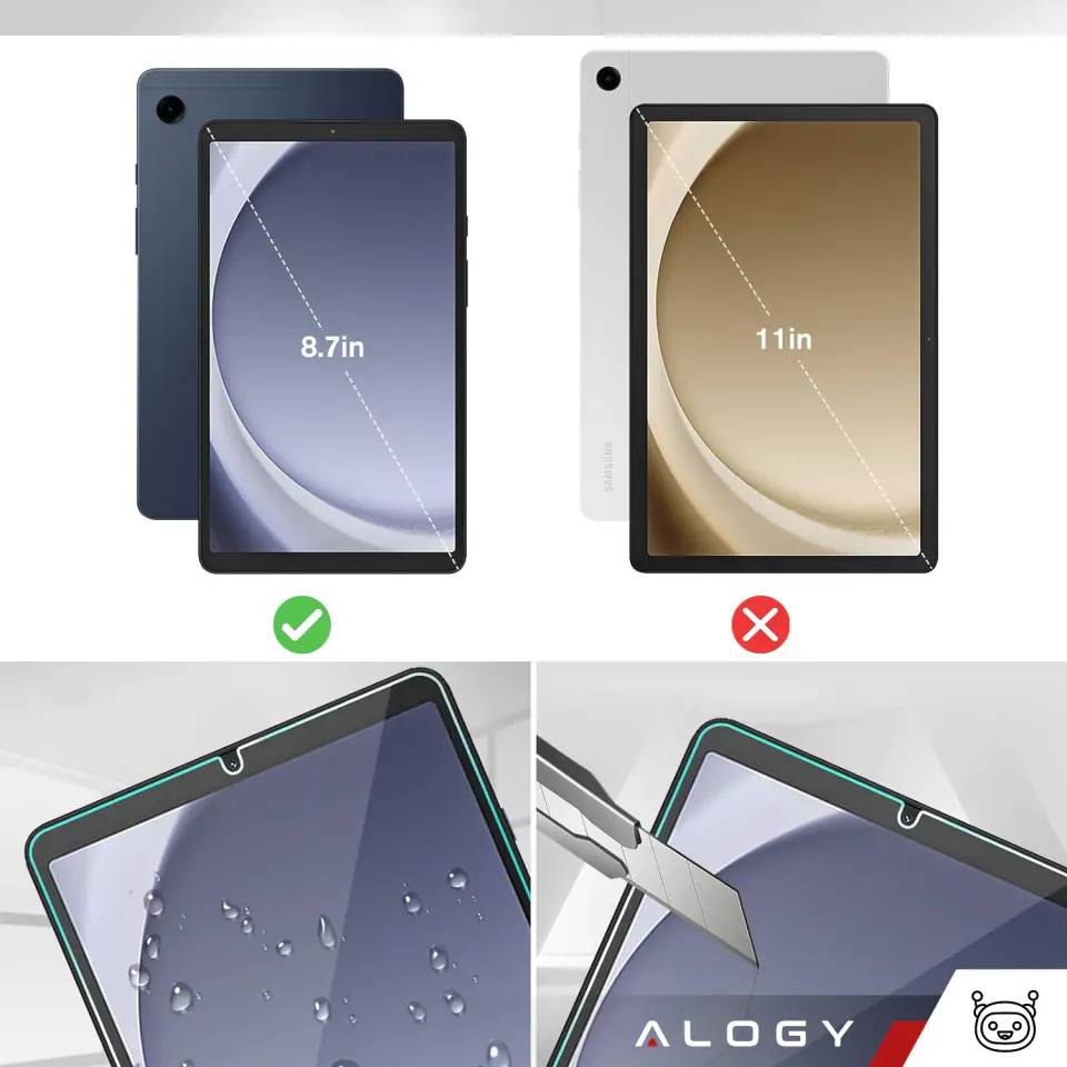 Szkło hartowane do Samsung Galaxy Tab A9 2023 8.7" 2gen X110 / X115 na ekran Alogy Screen Protector Pro+ 9H