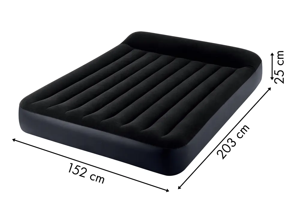 Materac dmuchany 203x152 cm z pompką łóżko welur Intex 64150ND