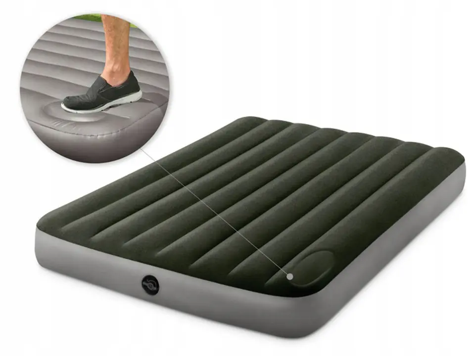 Duży materac dmuchany dwuosobowy 191x137 cm do spania z pompką INTEX 64762