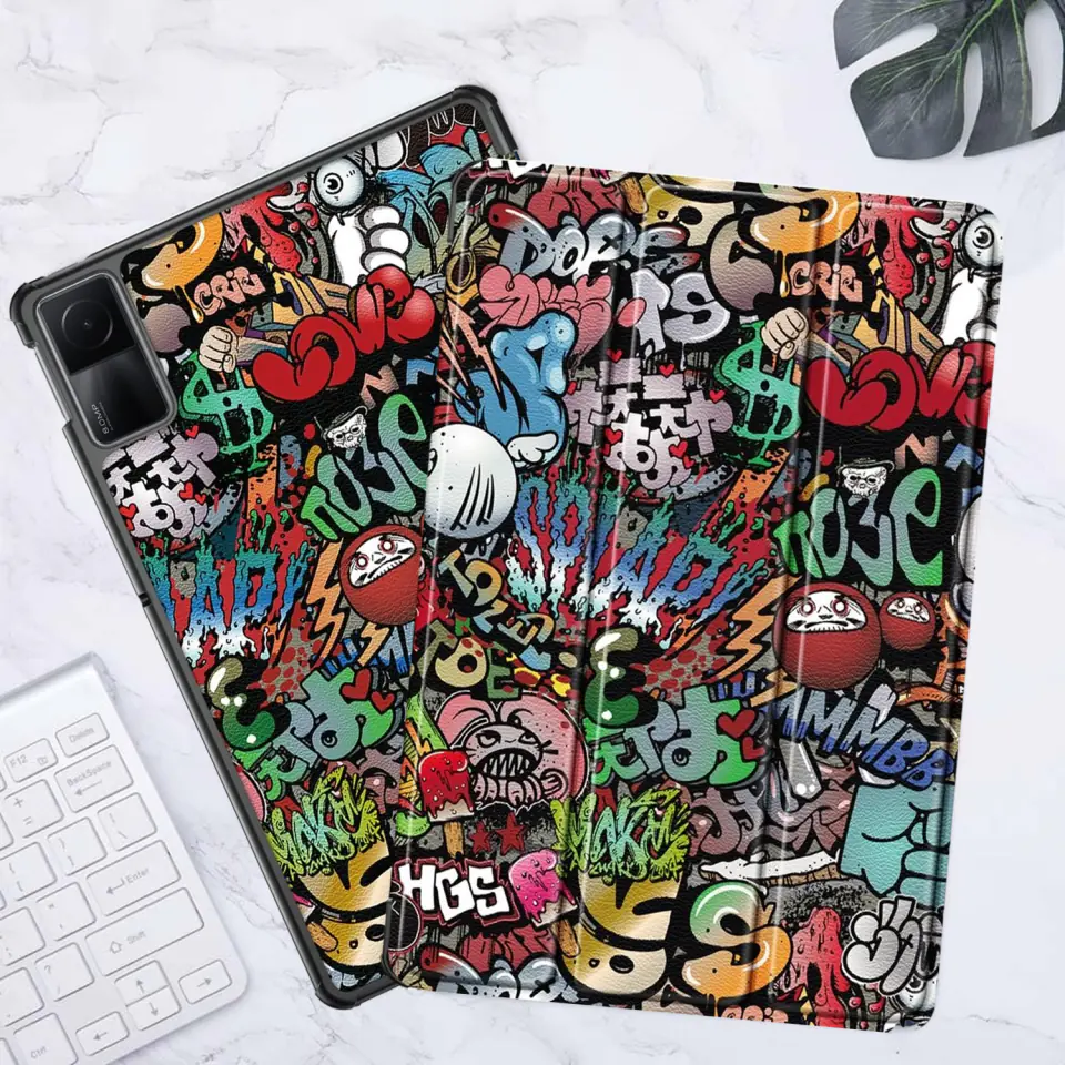 Etui do Xiaomi Redmi Pad SE 2023 11" Smart Case Cover z klapką obudowa futerał pokrowiec Graffiti