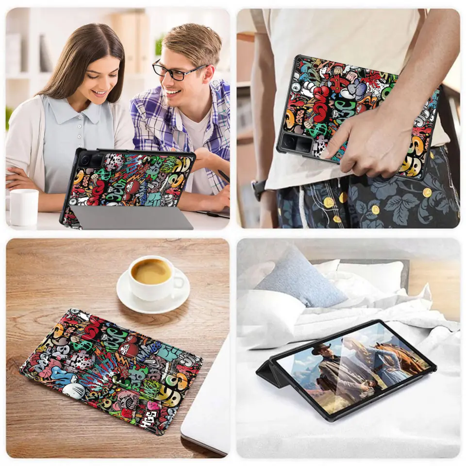 Etui do Xiaomi Redmi Pad SE 2023 11" Smart Case Cover z klapką obudowa futerał pokrowiec Graffiti