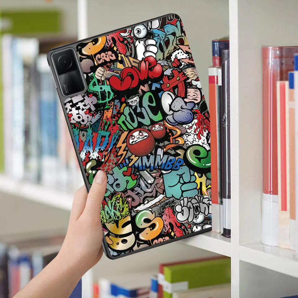 Etui do Xiaomi Redmi Pad SE 2023 11" Smart Case Cover z klapką obudowa futerał pokrowiec Graffiti