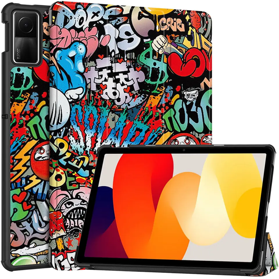 Etui do Xiaomi Redmi Pad SE 2023 11" Smart Case Cover z klapką obudowa futerał pokrowiec Graffiti