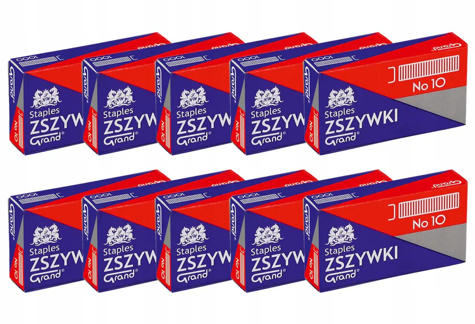 Zszywki nr 10 GRAND 10 paczek x 1000sztuk 110-1389