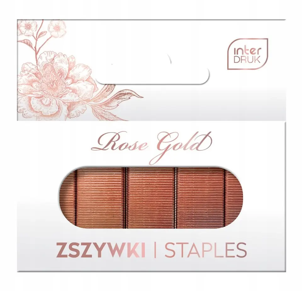 Zszywki 24/6 ROSE GOLD 1000szt. INTERDRUK