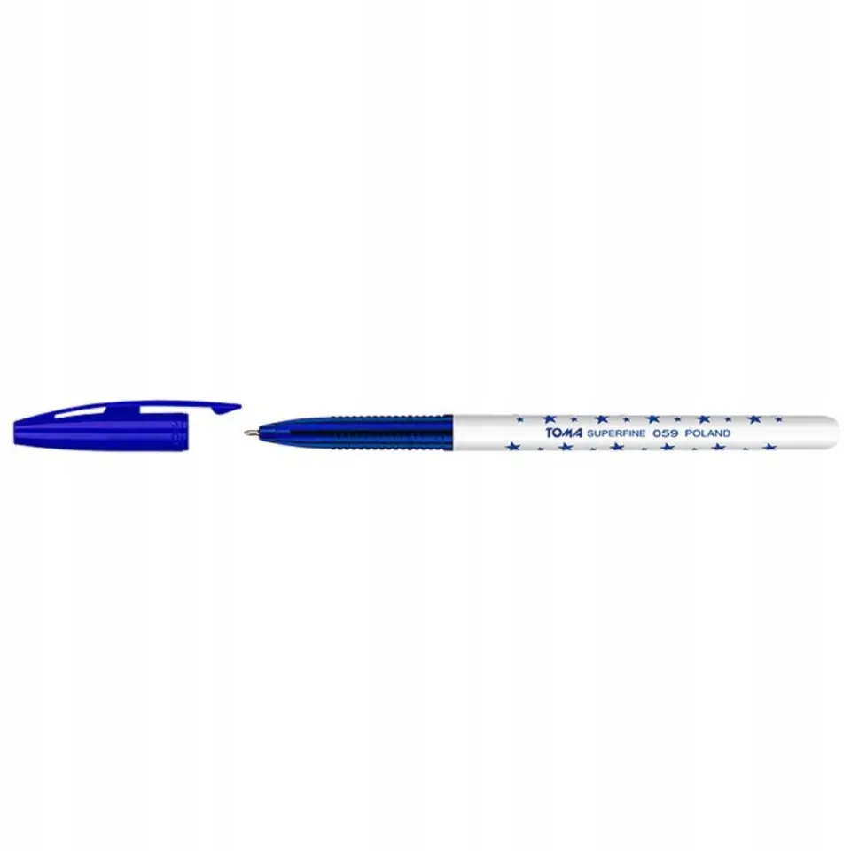 Długopis S-FINE niebieski GWIAZDKI TO-059 TOMA