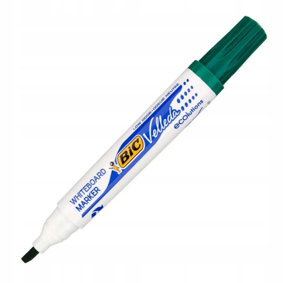 Marker VELLEDA 1751 suchościeralny zielony BIC ECO ścięta końcówka 904949