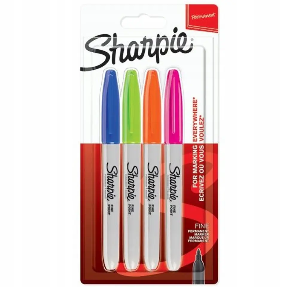 SHARPIE -zestaw markerów 4 szt FINE POINT