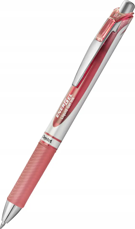 Pióro kulkowe ENERGEL BL77 pudrowy różowy/koralowy róż 0,7mm PENTEL