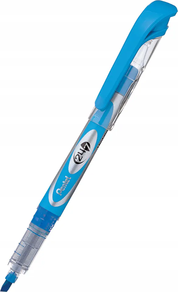 Zakreślacz z płynnym tuszem błękitny SL12 PENTEL