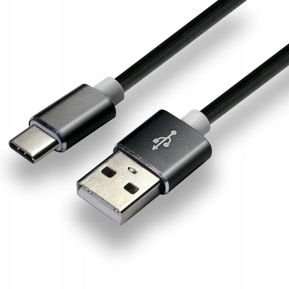 Kabel USB -> USB-C 1m 3A silikonowy czarny EVERACTIVE (CBS-1CB)