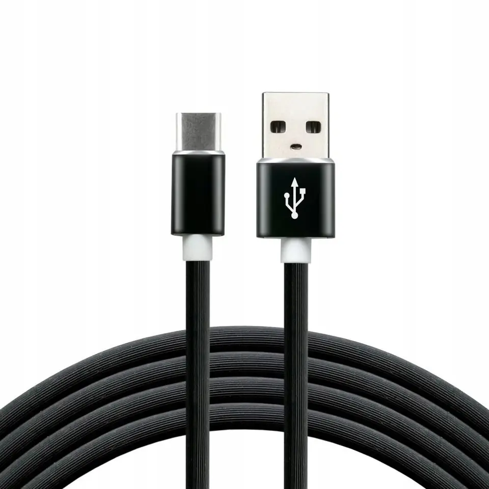 Kabel USB -> USB-C 1,5m 3A silikonowy czarny EVERACTIVE (CBS-1.5CB)