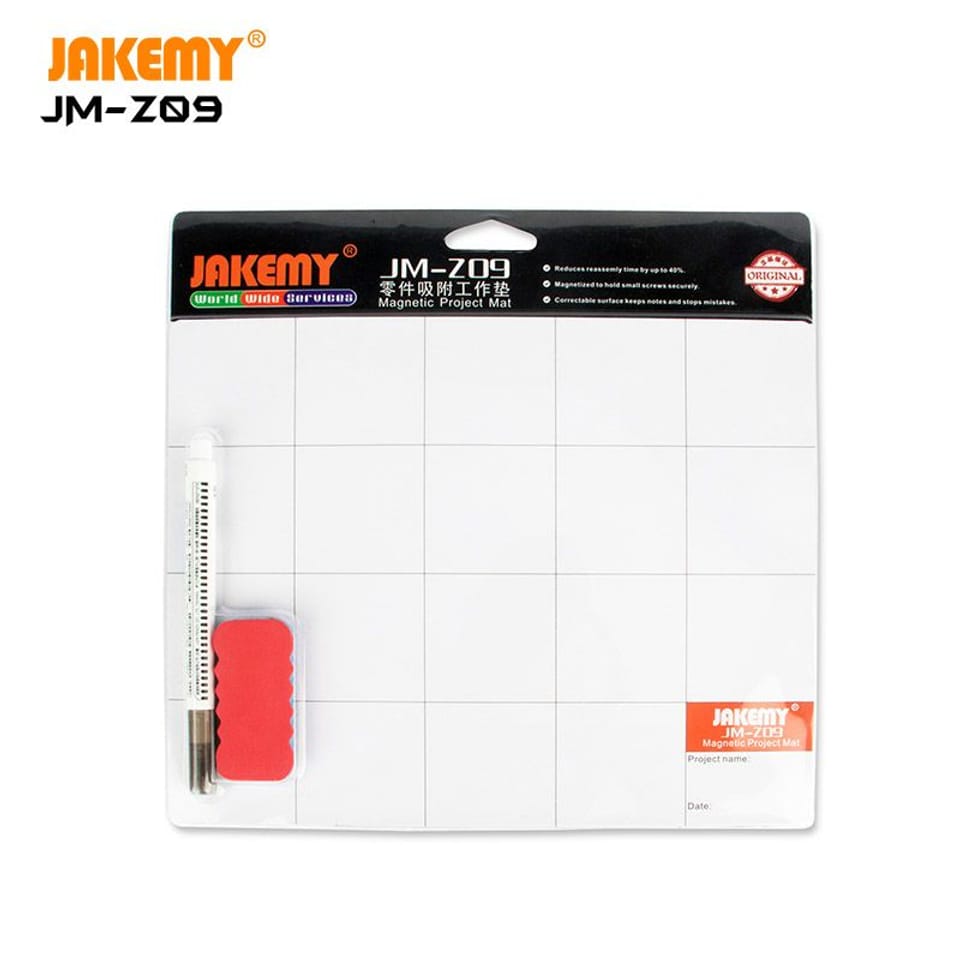 Mata Magnetyczna Zmywalna, Ścieralna + Pisak, Gąbka Jakemy