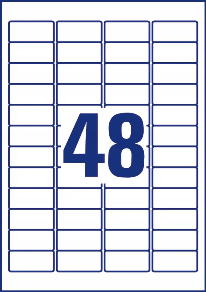 Etykiety A4 białe (25arkuszy)45.7x21.2mm L4736REV-25 AVERY ZWECKFORM