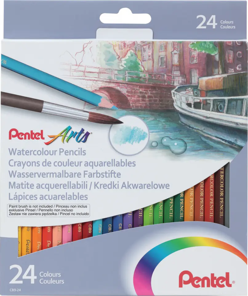 Kredki akwarelowe PENTEL 24 kolory CB9-24