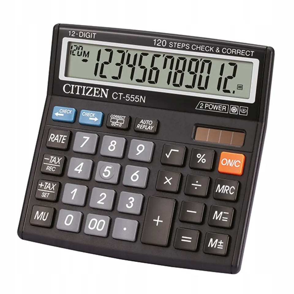 Kalkulator CITIZEN CT-555N/W 12-poz.