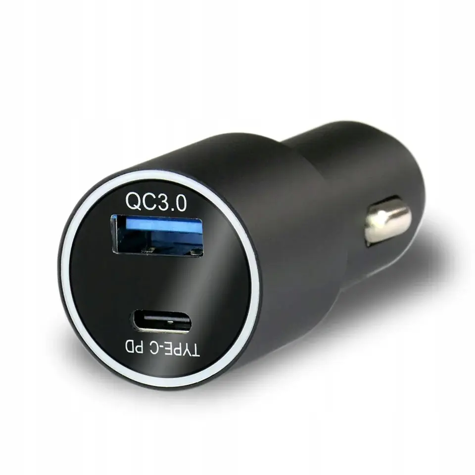 Ładowarka samochodowa EVERACTIVE USB 3.0 + USB-C 36W (CC-20Q)