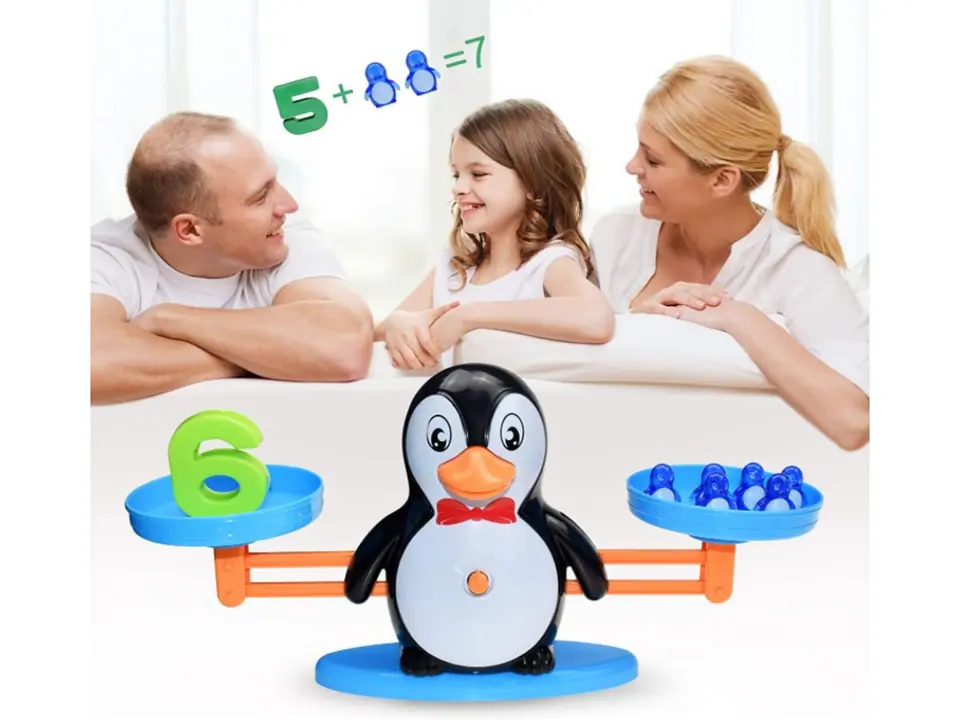 Game Learning to Count - Balance Weighing Pan Penguin - Counting Penguins