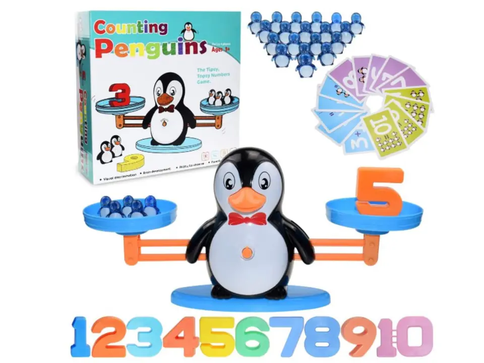 Game Learning to Count - Balance Weighing Pan Penguin - Counting Penguins