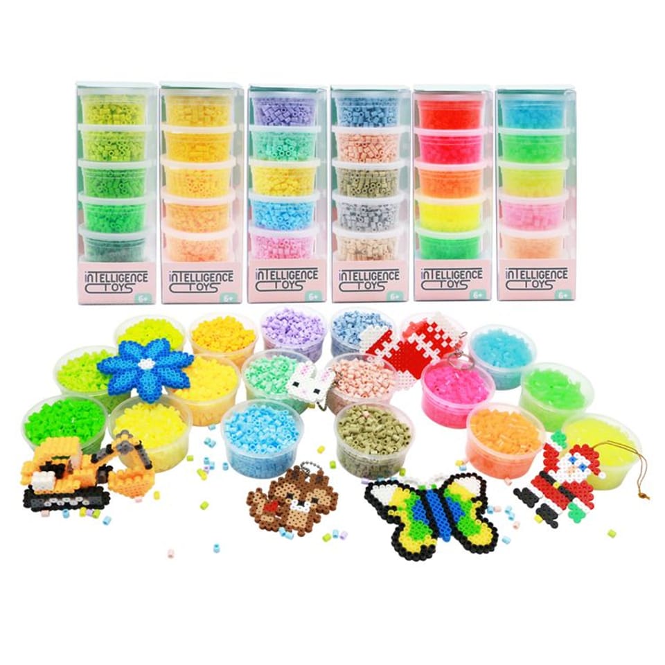 Ironing Beads 3000pcs, Ironing Machines, Ironing Machines, 6 Colors, Stock - SHADES OF YELLOW AND GREEN