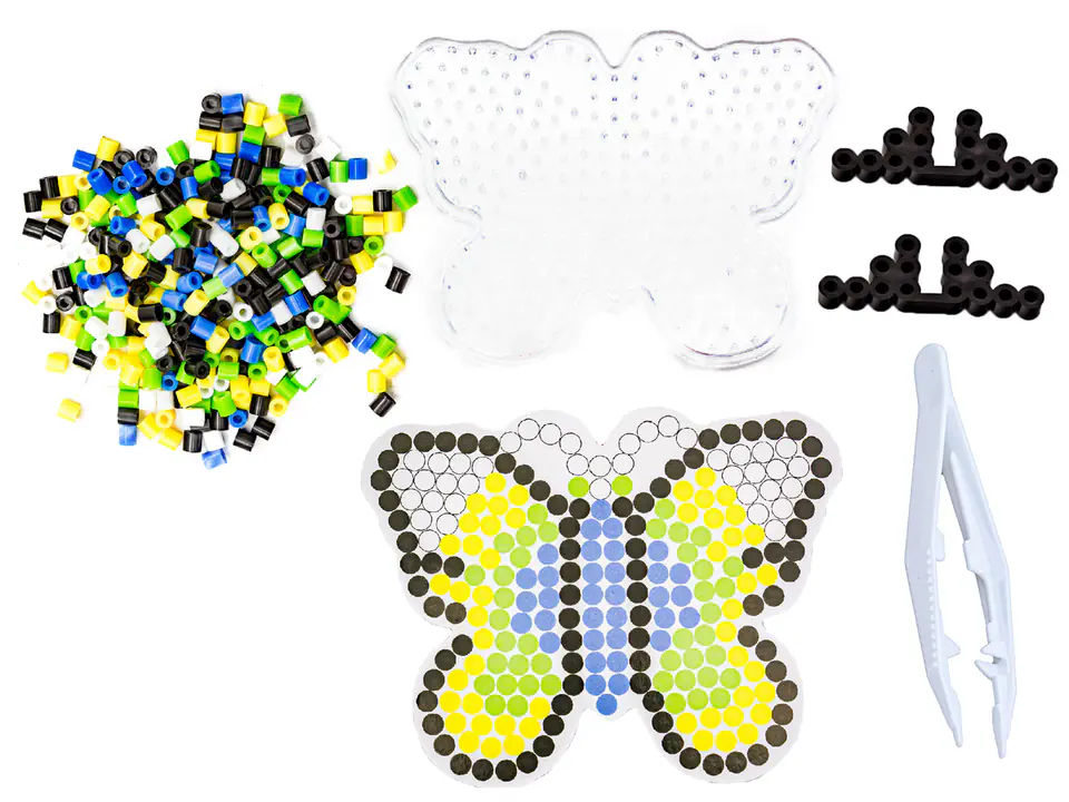 Ironing beads, Ironing machine, Template, BUTTERFLY sachet with black border