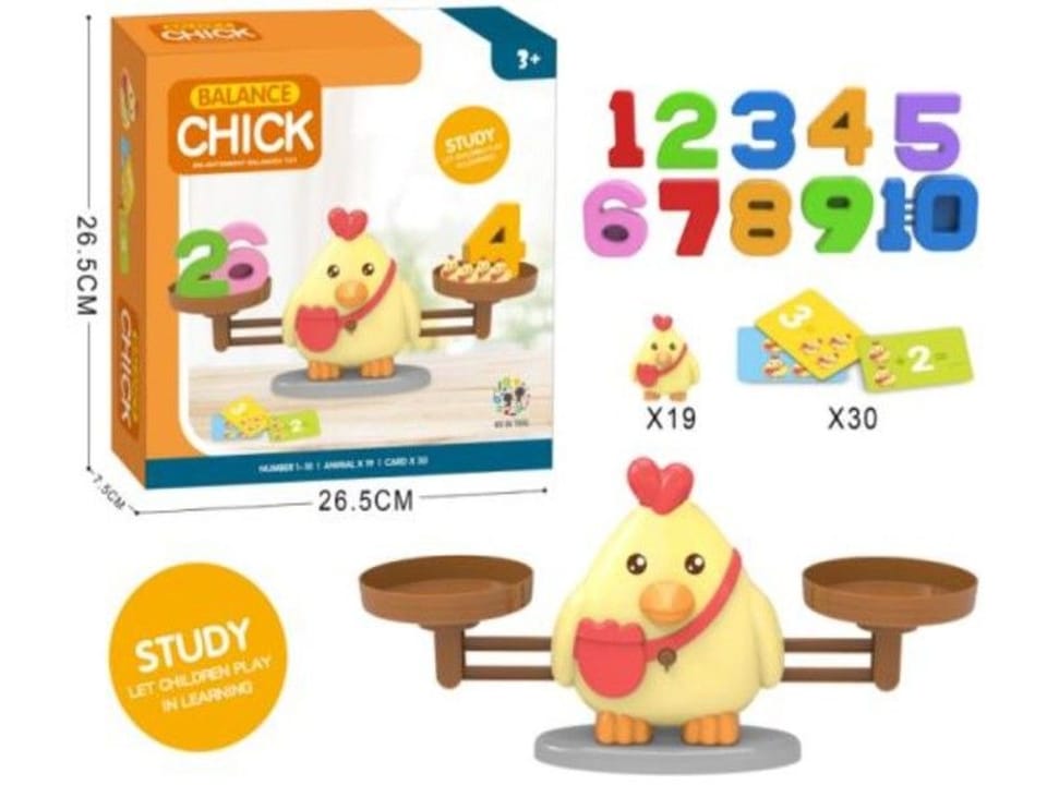 Gra Nauka Liczenia - Równoważnia Waga Szalkowa Kurczak - Chick Balance