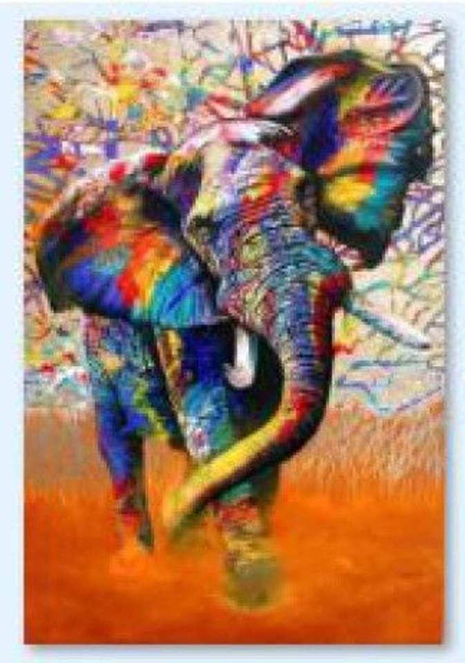 Diamond Embroidery, Painting, Diamond Mosaic Diamond Painting, ELEPHANT - COLOR 30x40cm