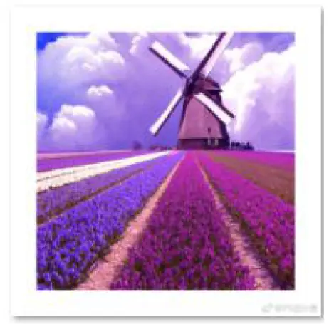 Diamond Embroidery, Painting, Diamond Mosaic Diamond Painting, WINDMILL 30x30cm