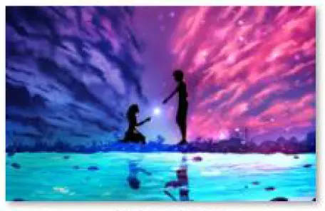 Haft Diamentowy, Obraz, Mozaika Diamentowa Diamond Painting, ZAKOCHANA PARA 40x30cm