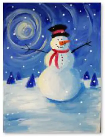 Diamond Embroidery, Painting, Diamond Mosaic Diamond Painting, SNOWMAN 30x40cm