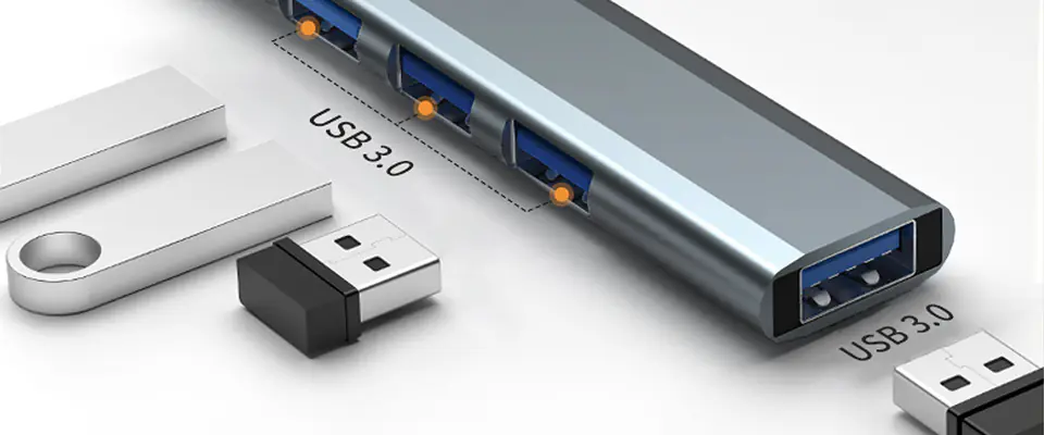 Qoltec Hub Adapter USB 3.0 4w1| 4x USB 3.0