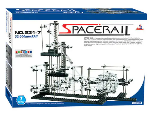 SpaceRail Track For Balls - Level 7 (32 meters) Ball Rollercoaster