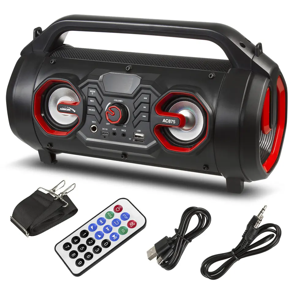 Głośnik przenośny bazooka Audiocore, bluetooth 5.0, radio FM