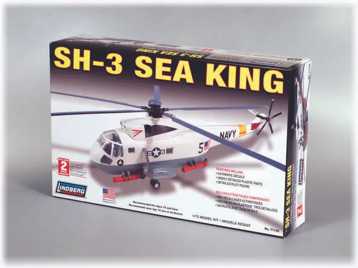 Plastic model for gluing Linberg (USA) - helicopter helicopter SH-3 Sea King