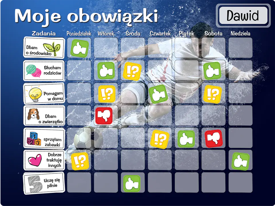 Magnetic Board, Kids Motivational Mat Football