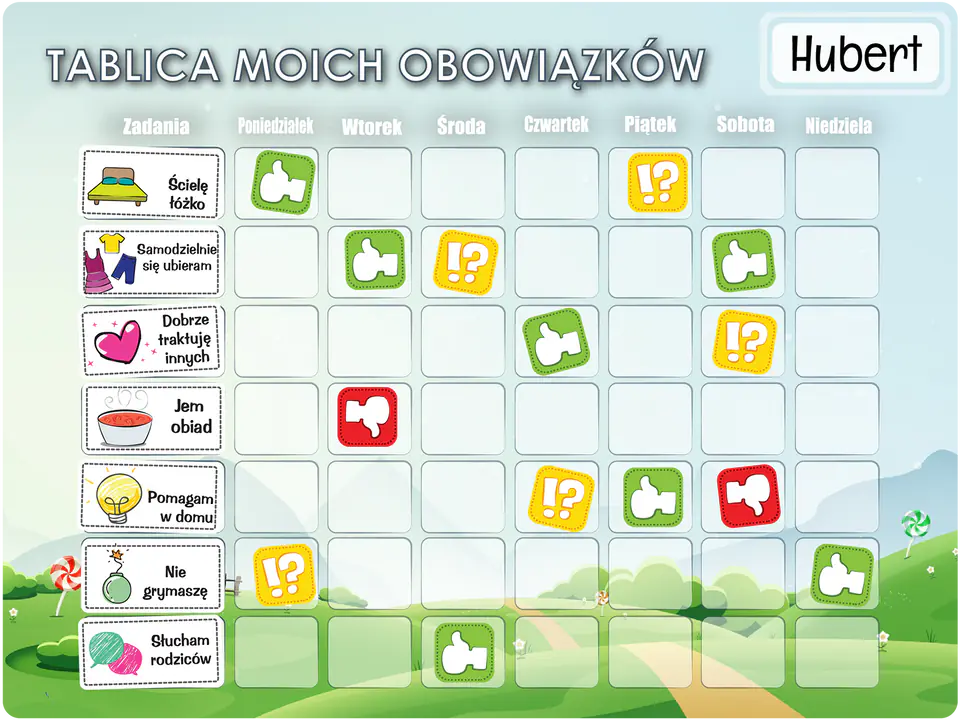 Magnetic Board, Motivational Mat for Children Fairytale Land