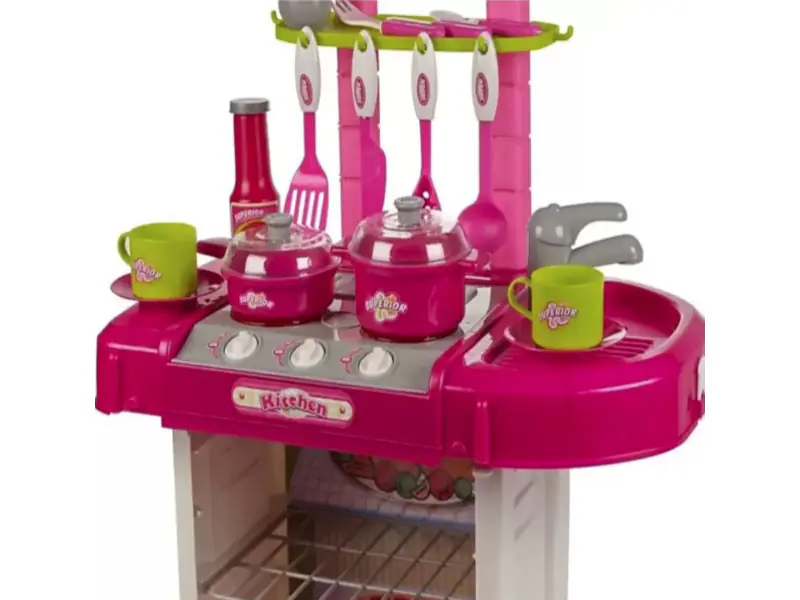 Pink Kitchen With Oven, Light, Sounds, Accessories