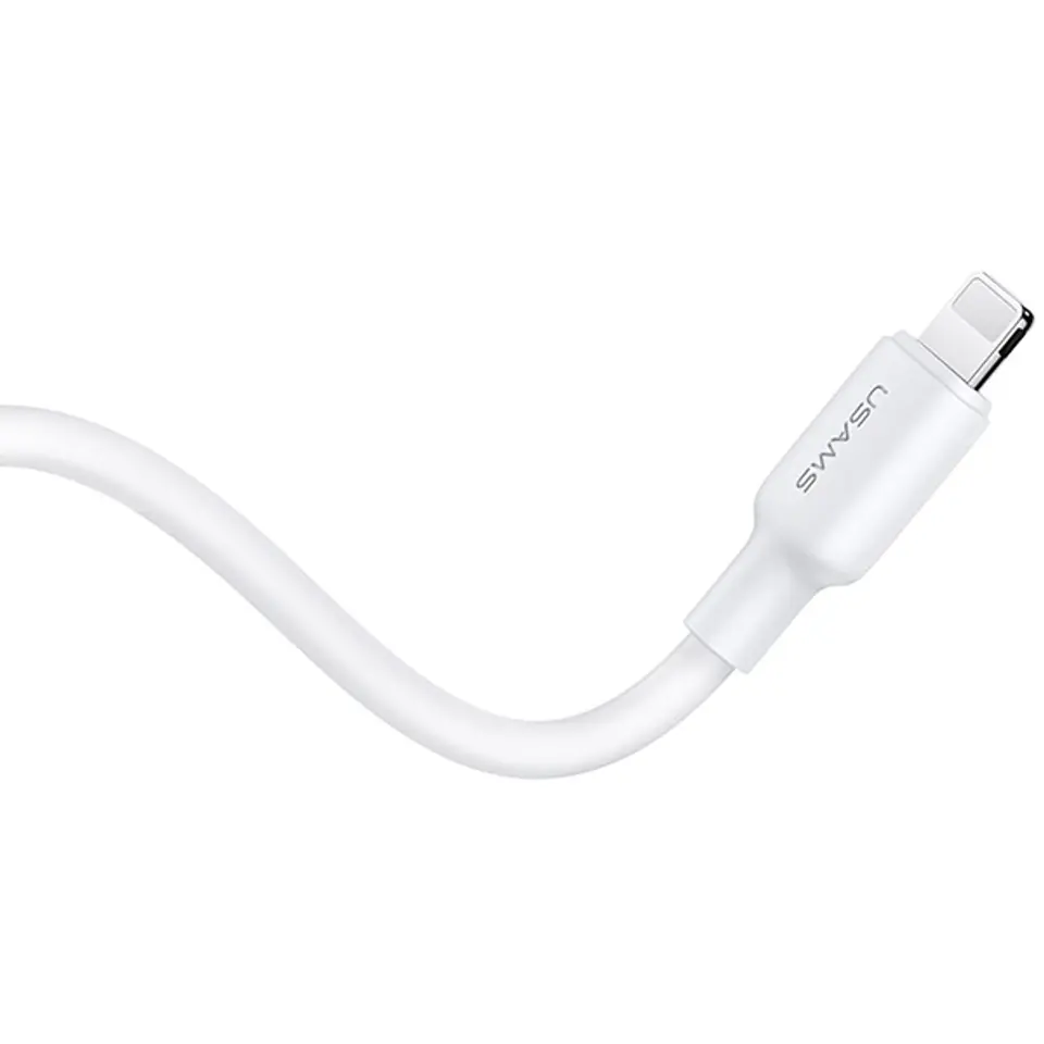 USAMS Ład. siec. 1xUSB-C PD20WPD3.0 Fast Charging US-CC183 + kabel USB-C/Lightning US-SJ610 biały/white YX Series YXXLOGTC03